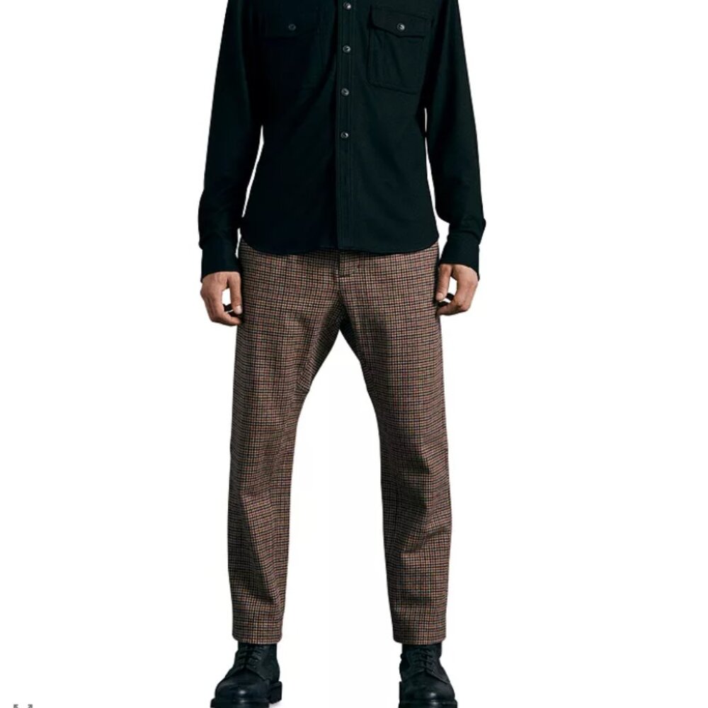 rag & bone Chester Houndstooth Wool Trouser 31x30